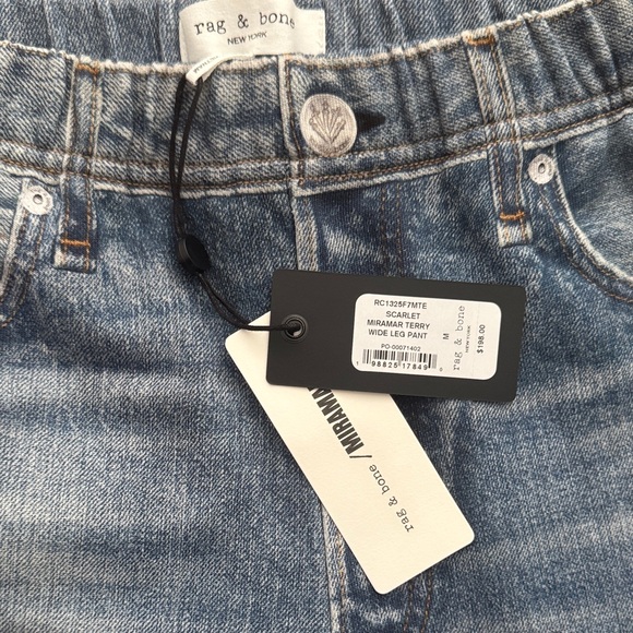 NWT rag & bone Wide Leg Blue Jeans - Picture 2 of 4